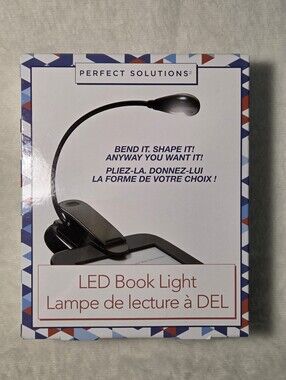 Black LED Book Light Super Bright White Light Clip Lamp